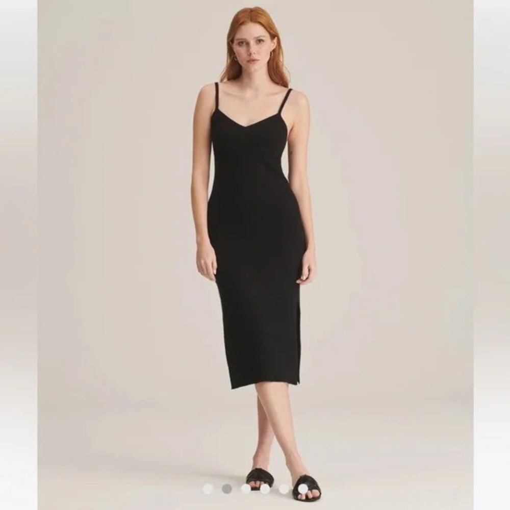 NWT Naadam Cashmere Ribbed Midi dress